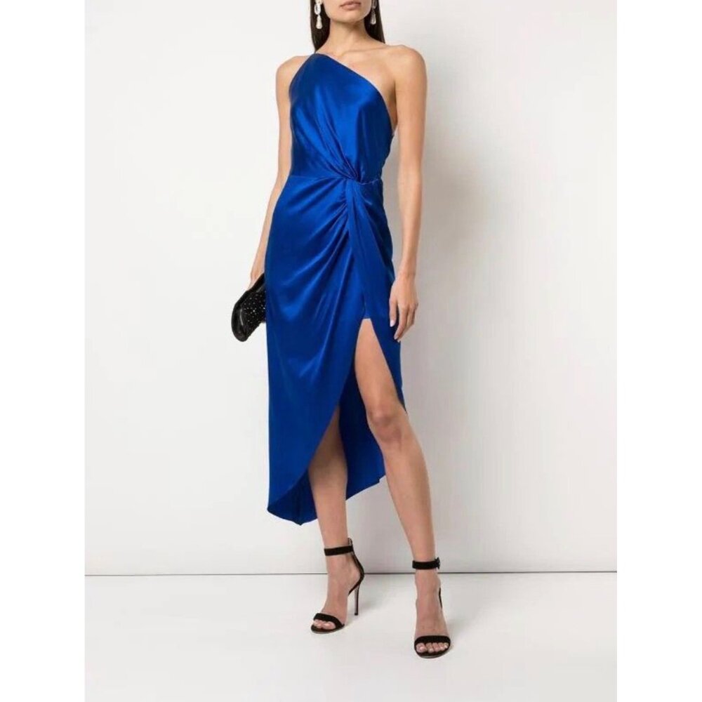 Mason by Michelle Mason One-Shoulder Twist Knot Dress